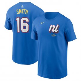 Cheap Men\'s National League #16 Will Smith Royal 2025 All-Star Edition Name & Number T-Shirt