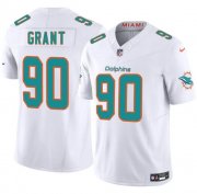 Men's Miami Dolphins #90 Kenneth Grant White 2025 Draft F.U.S.E. Vapor Limited Football Stitched Jersey Cheap