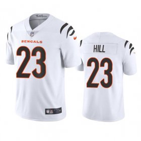 Wholesale Cheap Men\'s Cincinnati Bengals #23 Daxton Hill White Vapor Untouchable Limited Stitched Jersey