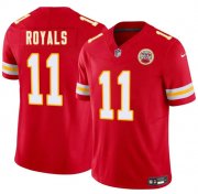 Cheap Men's Kansas City Chiefs #11 Jalen Royals Red 2025 Draft F.U.S.E. Vapor Untouchable Limited Football Stitched Jersey