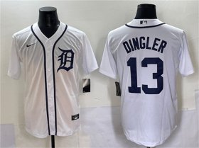 Cheap Men\'s Detroit Tigers #13 Dillon Dingler Cool Base Stitched Baseball Jersey