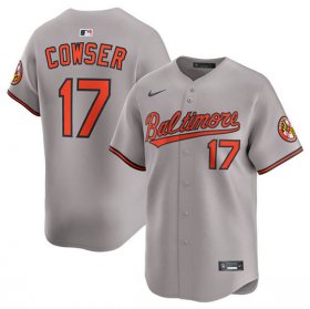 Men\'s Baltimore Orioles #17 Colton Cowser Gray 2025 Limited Stitched Baseball Jersey