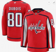 Cheap Men's Washington Capitals #80 Pierre-Luc Dubois Red 2024-25 Home Stitched Hockey Jersey