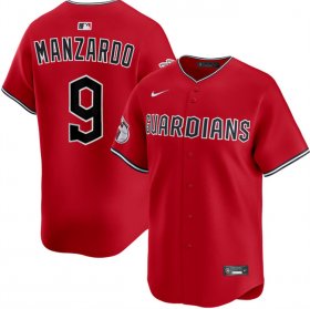 Men\'s Cleveland Guardians #9 Kyle Manzardo Red Alternate Limited Stitched Baseball Jersey Cheap Wholesale