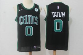 Wholesale Cheap Nike Boston Celtics 0 Jayson Tatum Black Stitched Swingman Jersey