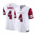 Wholesale Cheap Men's Washington Commanders #4 Curtis Samuel White 2023 F.U.S.E. Vapor Limited Football Stitched Jersey