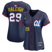 Cheap Women's American League #29 Cal Raleigh Navy 2025 All-Star Edition Limited Stitched Baseball Jersey(Run Small)