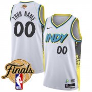 Men's Indiana Pacers Active Player Custom White 2024-25 City Edition Stitched Basketball Jersey Cheap