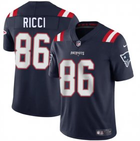 Men\'s New England Patriots #86 Giovanni Ricci Navy 2025 Vapor Limited Football Stitched Jersey Cheap
