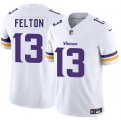 Cheap Men's Minnesota Vikings #13 Tai Felton White 2025 Draft F.U.S.E. Vapor Untouchable Limited Football Stitched Jersey