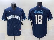 Cheap Men's Chicago Cubs #18 Shota Imanaga Navy City Connect Stitched Baseball Jersey