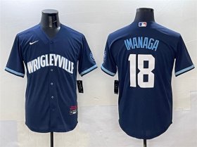 Cheap Men\'s Chicago Cubs #18 Shota Imanaga Navy City Connect Stitched Baseball Jersey