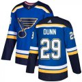 Wholesale Cheap Adidas Blues #29 Vince Dunn Blue Home Authentic Stitched NHL Jersey