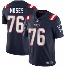 Men\'s New England Patriots #76 Morgan Moses Navy 2025 Vapor Limited Football Stitched Jersey Cheap