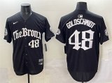 Men's New York Yankees #48 Paul Goldschmidt Black 'Gothic Legacy Edition' Vapor Premier Limited Stitched Baseball Jersey Cheap Wholesale