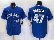 Men's Toronto Blue Jays #47 Addison Barger Royal Cool Base Stitched Baseball Jersey Cheap Wholesale