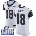 Wholesale Cheap Nike Rams #18 Cooper Kupp White Super Bowl LIII Bound Men's Stitched NFL Vapor Untouchable Elite Jersey