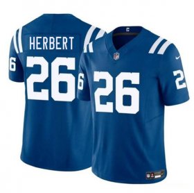 Men\'s Indianapolis Colts #26 Khalil Herbert Blue 2025 F.U.S.E. Vapor Limited Football Stitched Jersey Cheap