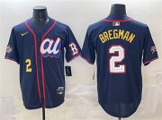 Men's American League #2 Alex Bregman Navy 2025 All-Star Edition Limited Stitched Baseball Jersey Cheap Wholesale