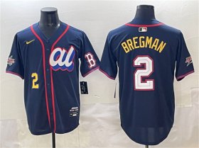 Men\'s American League #2 Alex Bregman Navy 2025 All-Star Edition Limited Stitched Baseball Jersey Cheap Wholesale