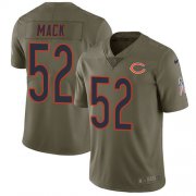Wholesale Cheap Nike Bears #52 Khalil Mack Olive Men's Stitched NFL Limited 2017 Salute To Service Jersey