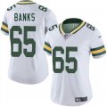 Women's Green Bay Packers #65 Aaron Banks White 2025 Vapor Untouchable Limited Football Stitched Jersey(Run Small) Cheap