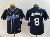 Cheap Youth Los Angeles Dodgers #8 Enrique Hernandez Black Stitched Baseball Jersey