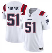 Men's New England Patriots #51 Jack Gibbens White 2025 F.U.S.E. Vapor Limited Football Stitched Jersey Cheap