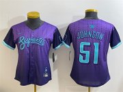Women's Arizona Diamondbacks #51 Randy Johnson Purple 2025 City Connect Limited Stitched Baseball Jersey(Run Small) Cheap