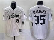 Cheap Men's New York Yankees #35 Cody Bellinger White 'Gothic Legacy Edition' Vapor Premier Limited Stitched Baseball Jersey
