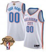 Men's Oklahoma City Thunder Active Player Custom White 2025 Association Edition Stitched Basketball Jersey Cheap