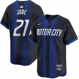 Men\'s Detroit Tigers #21 Jackson Jobe Navy City Connect Cool Base Stitched Baseball Jersey Cheap