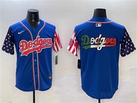 Cheap Men\'s Los Angeles Dodgers Team Big Logo Royal Limited Stitched Baseball Jersey
