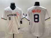 Cheap Men's Houston Astros #8 Christian Walker White 2025 City Connect Limited Stitched Baseball Jersey