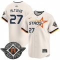 Men's Houston Astros #27 Jose Altuve Cream 2025 City Connect Limited Stitched Baseball Jersey Cheap