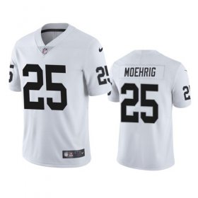 Wholesale Cheap Men\'s Las Vegas Raiders #25 Trevon Moehrig White Vapor Limited Nike Jersey