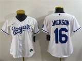 Cheap Youth Kansas City Royals #16 Bo Jackson White Cool Base Stitched Baseball Jersey