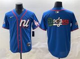 Cheap Men's National League Los Angeles Dodgers Team Big Logo Blue 2025 All-Star Edition Limited Stitched Baseball Jersey