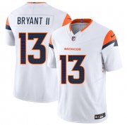 Cheap Men's Denver Broncos #13 Pat Bryant II White 2025 Draft F.U.S.E. Vapor Limited Football Stitched Jersey