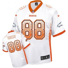 Wholesale Cheap Nike Broncos #88 Demaryius Thomas White Men\'s Stitched NFL Elite Drift Fashion Jersey