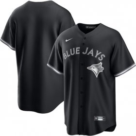 Men\'s Toronto Blue Jays Blank Black Lights Out Limited Stitched Baseball Jersey