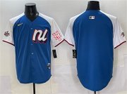 Men's National League New York Mets Blank Blue Alternate 2025 All-Star Edition Limited Stitched Baseball Jersey Cheap Wholesale