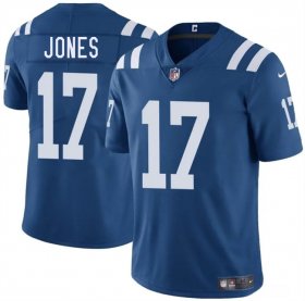 Men\'s Indianapolis Colts #17 Daniel Jones Blue 2025 Vapor Limited Football Stitched Jersey Cheap