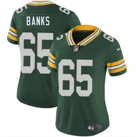 Women\'s Green Bay Packers #65 Aaron Banks Green 2025 Vapor Untouchable Limited Football Stitched Jersey(Run Small) Cheap