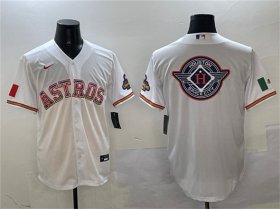 Cheap Men\'s Houston Astros Team Big Logo White Mexico Cool Base Stitched Baseball Jersey