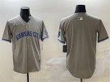 Men's Kansas City Royals Blank Gray 2024 Away Limited Stitched Baseball Jersey Cheap