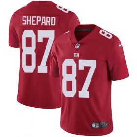 Wholesale Cheap Nike Giants #87 Sterling Shepard Red Alternate Men\'s Stitched NFL Vapor Untouchable Limited Jersey