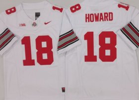 Cheap Men\'s Ohio State Buckeyes #18 Will Howard White 2025 F.U.S.E. Limited Stitched Jersey