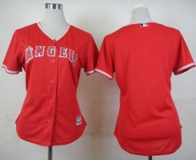 Wholesale Cheap Angels Blank Red Alternate Women\'s Stitched MLB Jersey