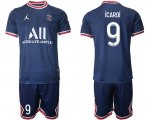 Wholesale Cheap Men 2021-2022 Club Paris Saint-Germain home blue 9 Soccer Jersey